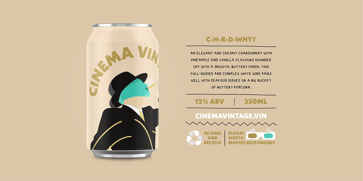 Can Design Can Illustration Can Packaging Cinema design movie illustration Wine Can wine design wine illustration Wine Packaging Adobe Portfolio
