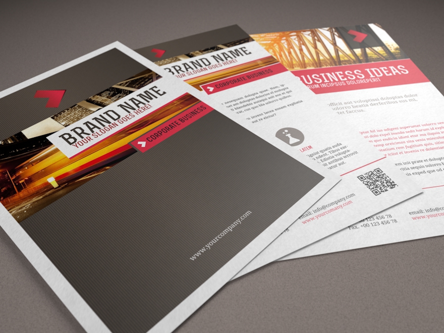 business clean conceptual corporate dark designer flexible flyer Global identity in-design template light modern