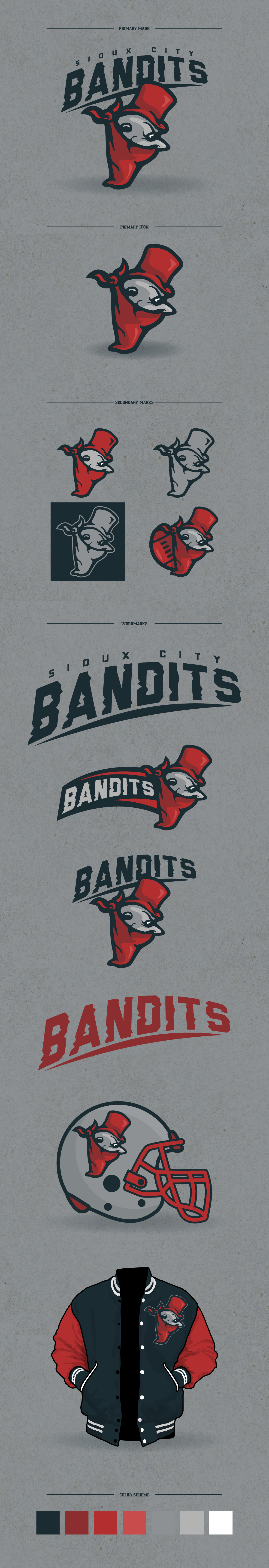 bandit logo Icon outlaw west wild west cowboy Sioux City hat Bandana