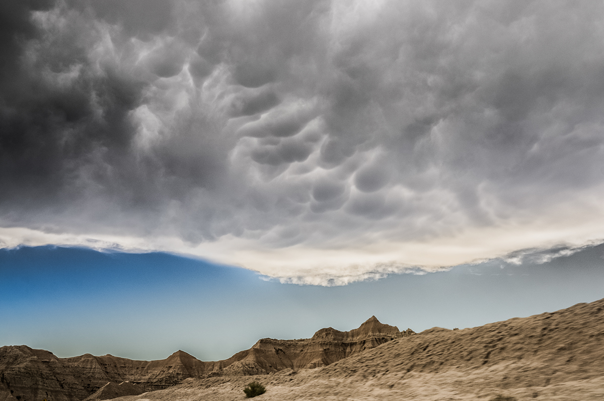 badlands storm south dakota national Park clouds