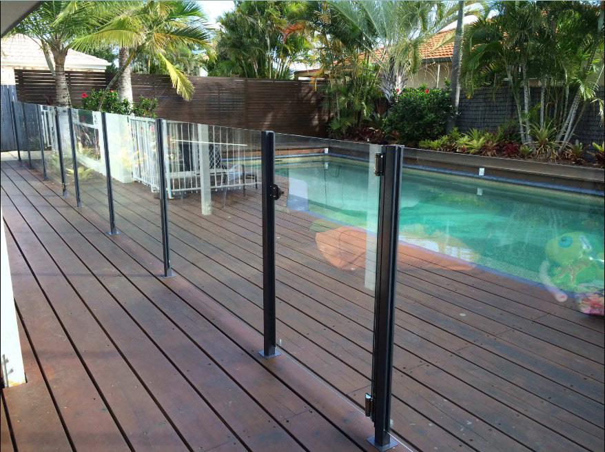 aluminium pool fencing Glass Boundary Fence Pool Glass Panels