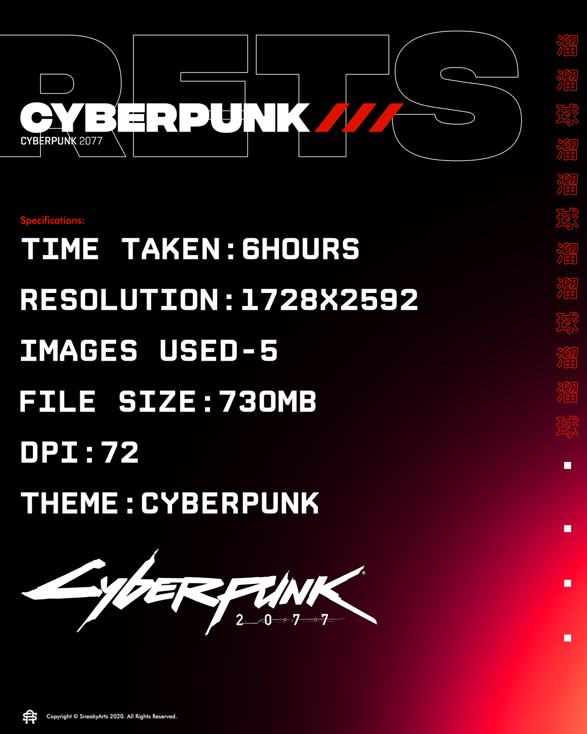 car city Cyberpunk cyberpunk 2077 future glow neon Outrun poster