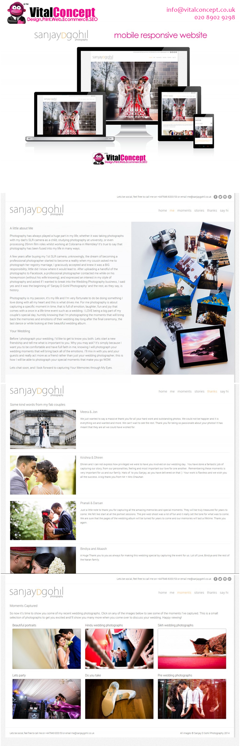 photographer Website Design wordpress