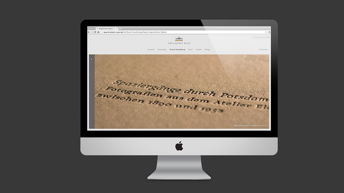 Website printer Responsive tablet smartphone german Printing vintage graphics elegant Web art