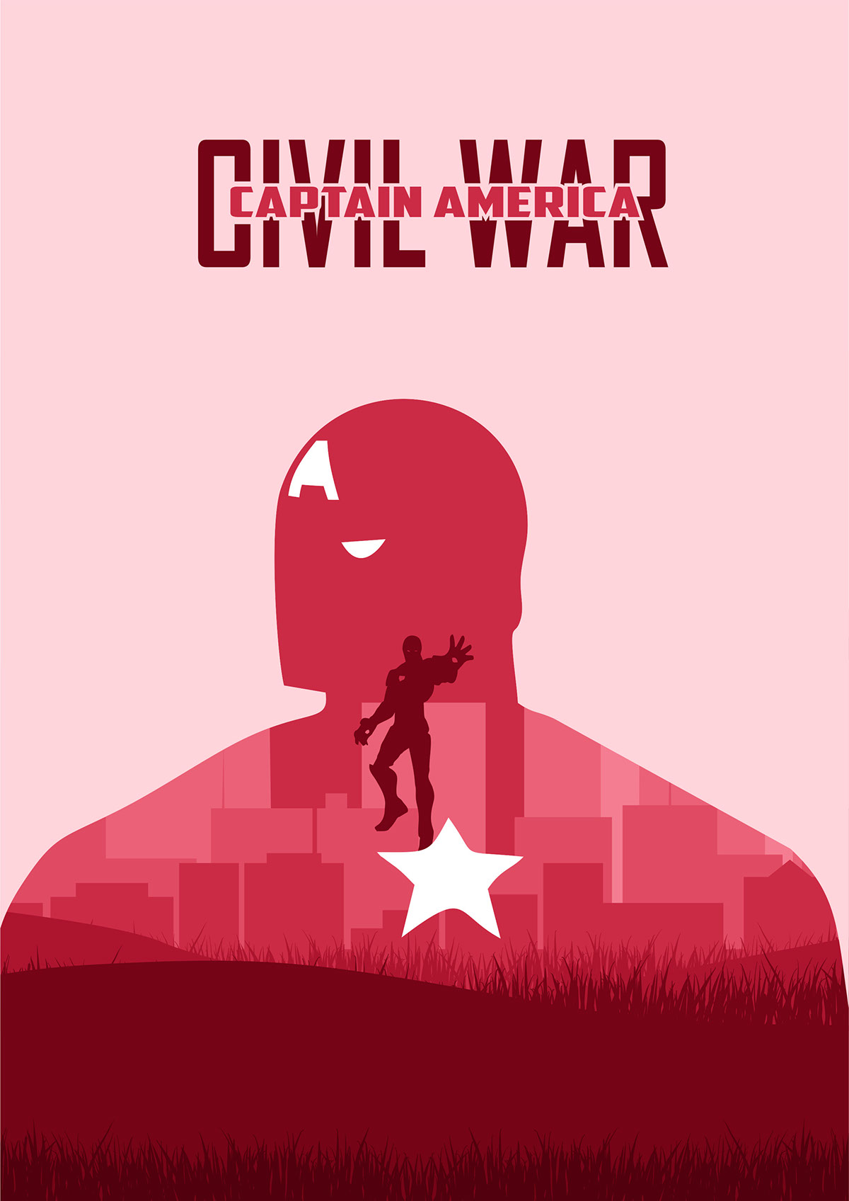 Civil War captain america mcu iron man teamcap teamironman Stark tony stark Mondo poster flat design goodmorningnight febrian anugrah