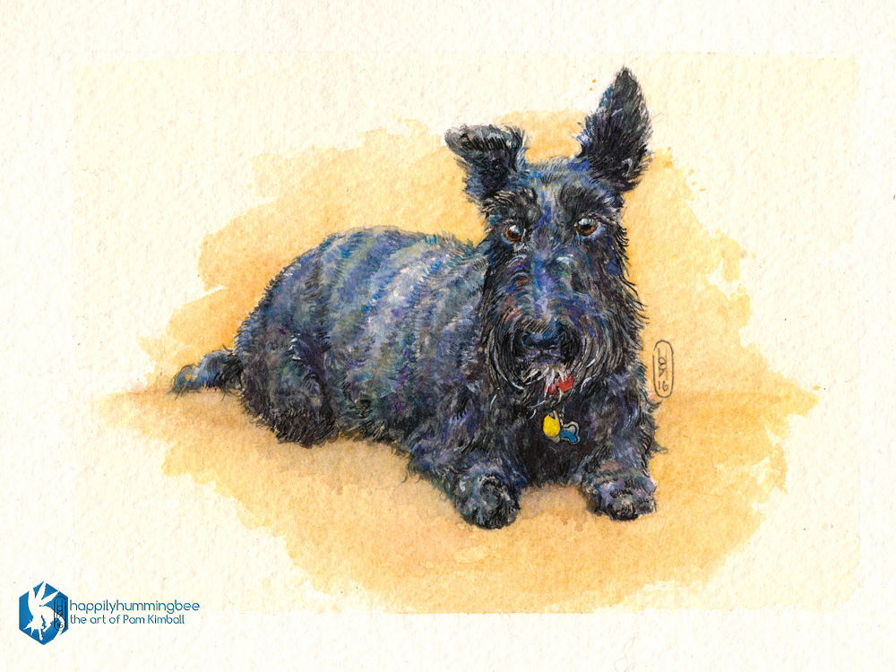 commission ILLUSTRATION  watercolor painting   Pet portrait Portraiture dog