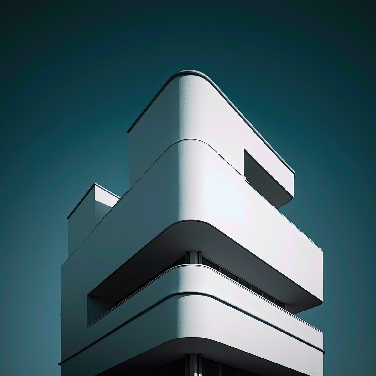 architecture building exterior CGI minimalist clean simple colors Digital Art  Photography 