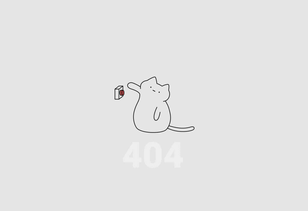 404 error 404 page artwork Cat Figma oops page not found UI/UX vector Web Design 