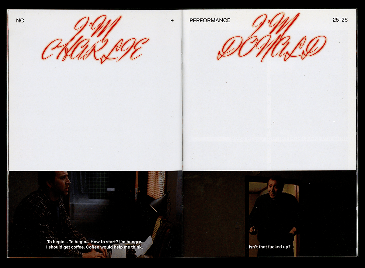 editorial design  Zine  print Layout book typography   Cinema movie actor design