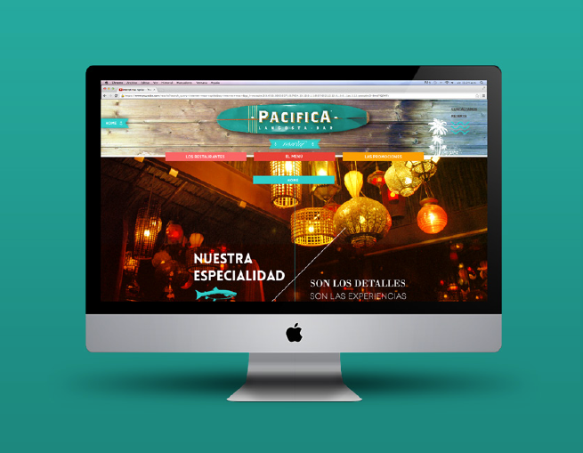 Pacifica restaurant Website surfer parallax