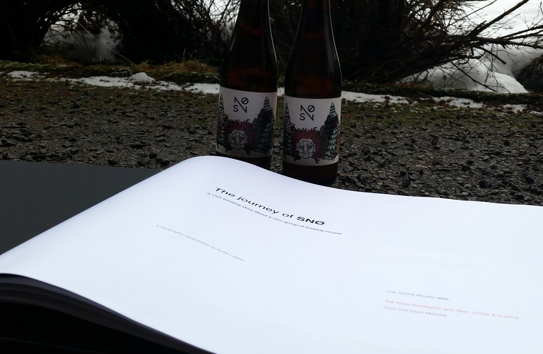 typographic narrative snø beer homebrewing