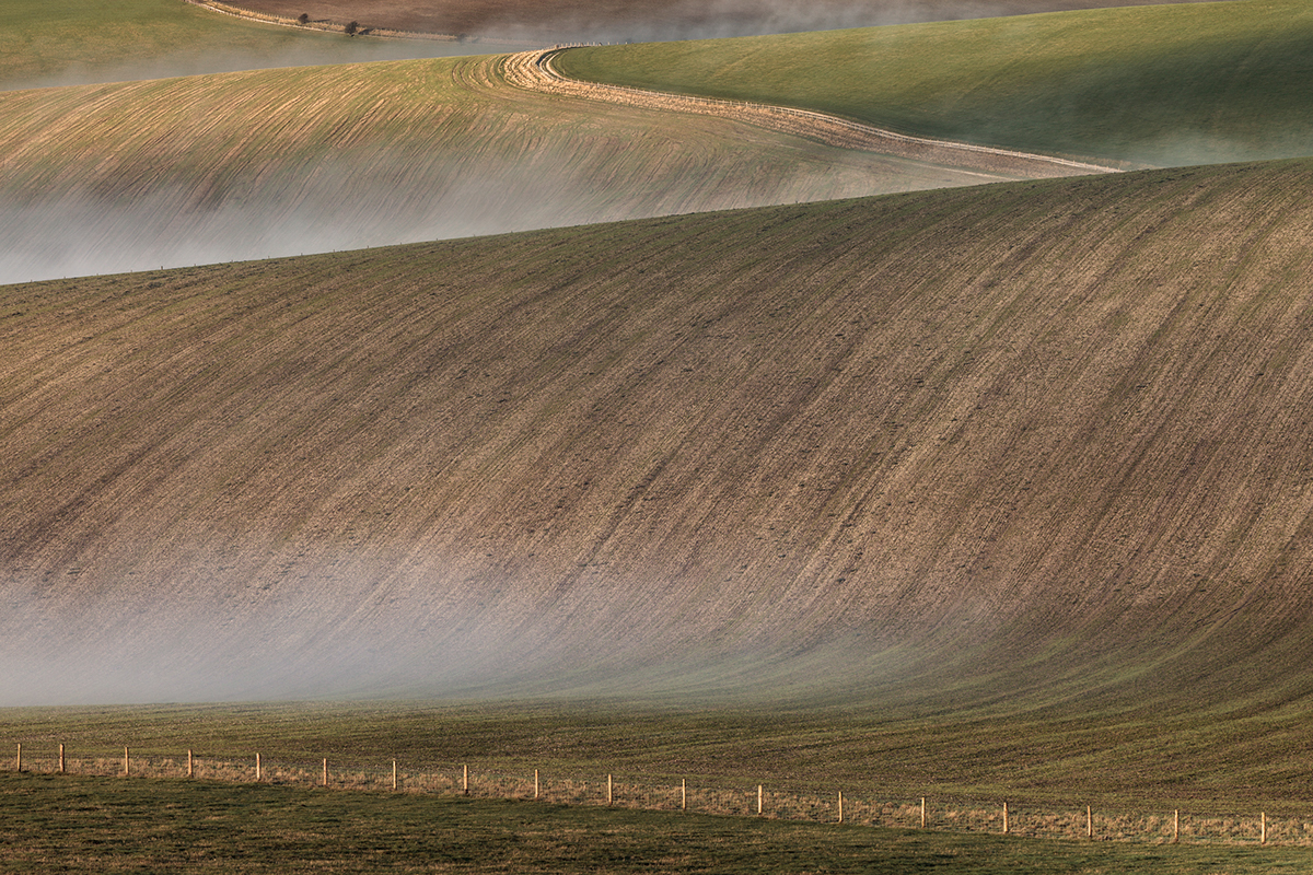 fieldwork fields hills south downs sussex rolling lines layers light Landscape National Park