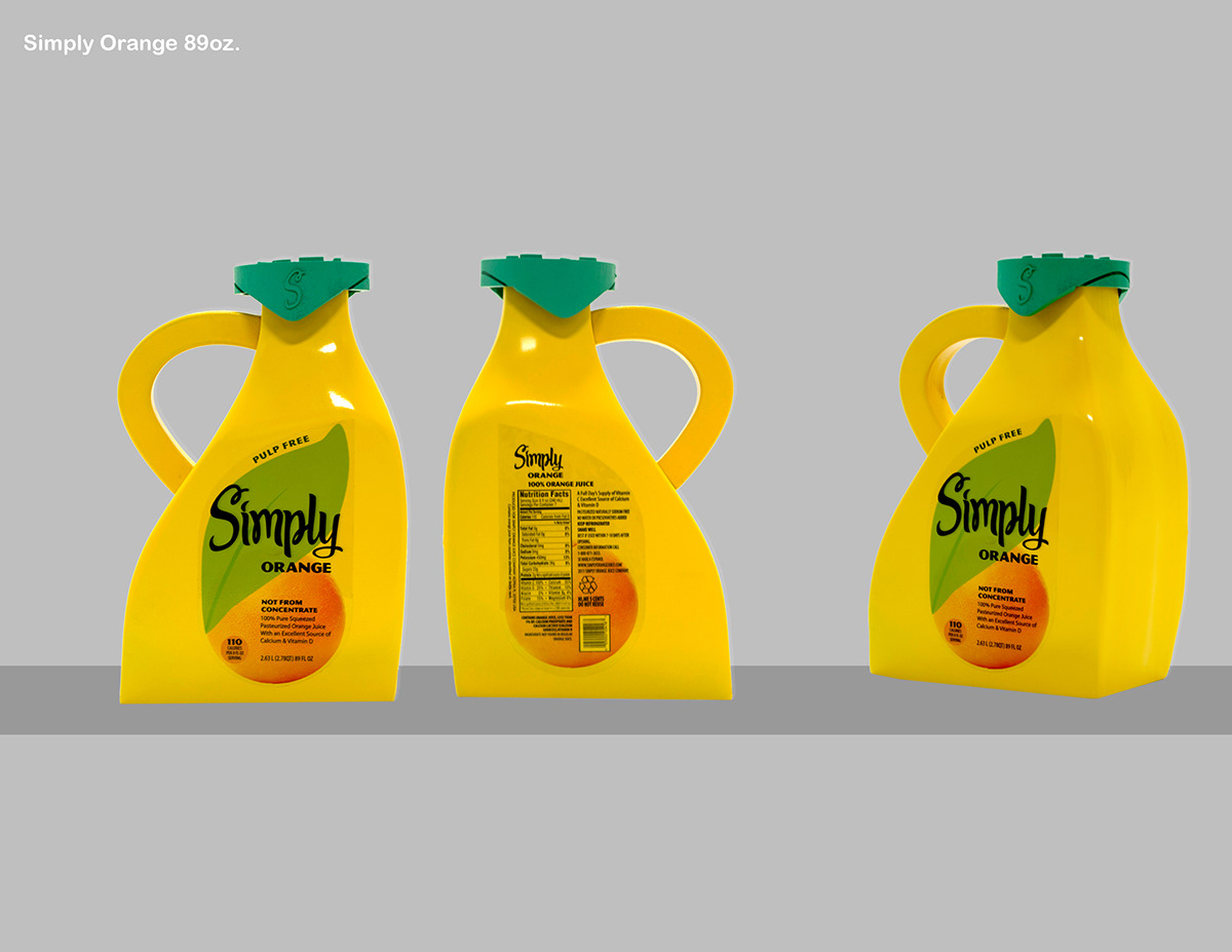 bottles Simply Orange label design design Coca-Cola package