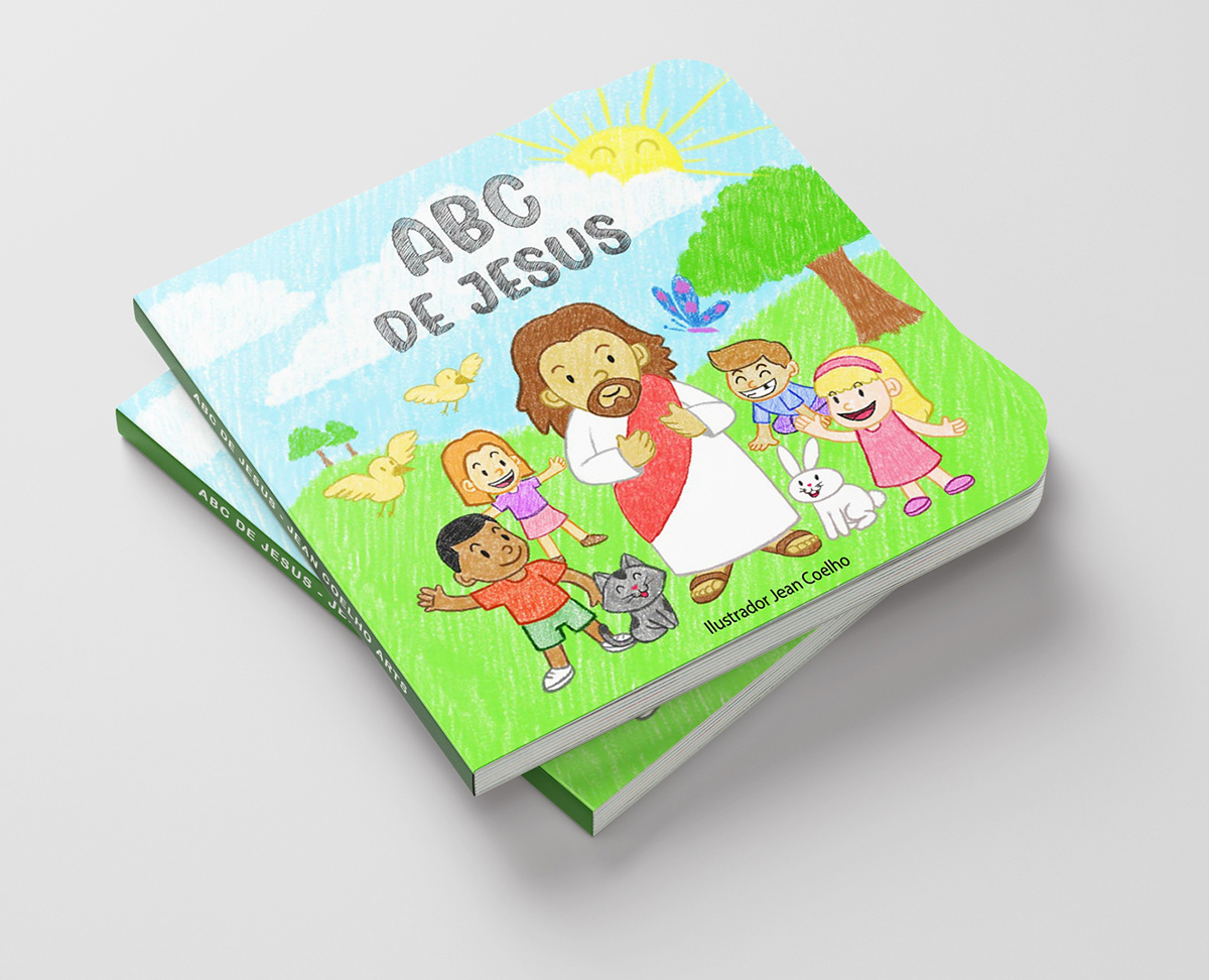 cartoon digital illustration jesus Christian bible год арт book kids children's book
