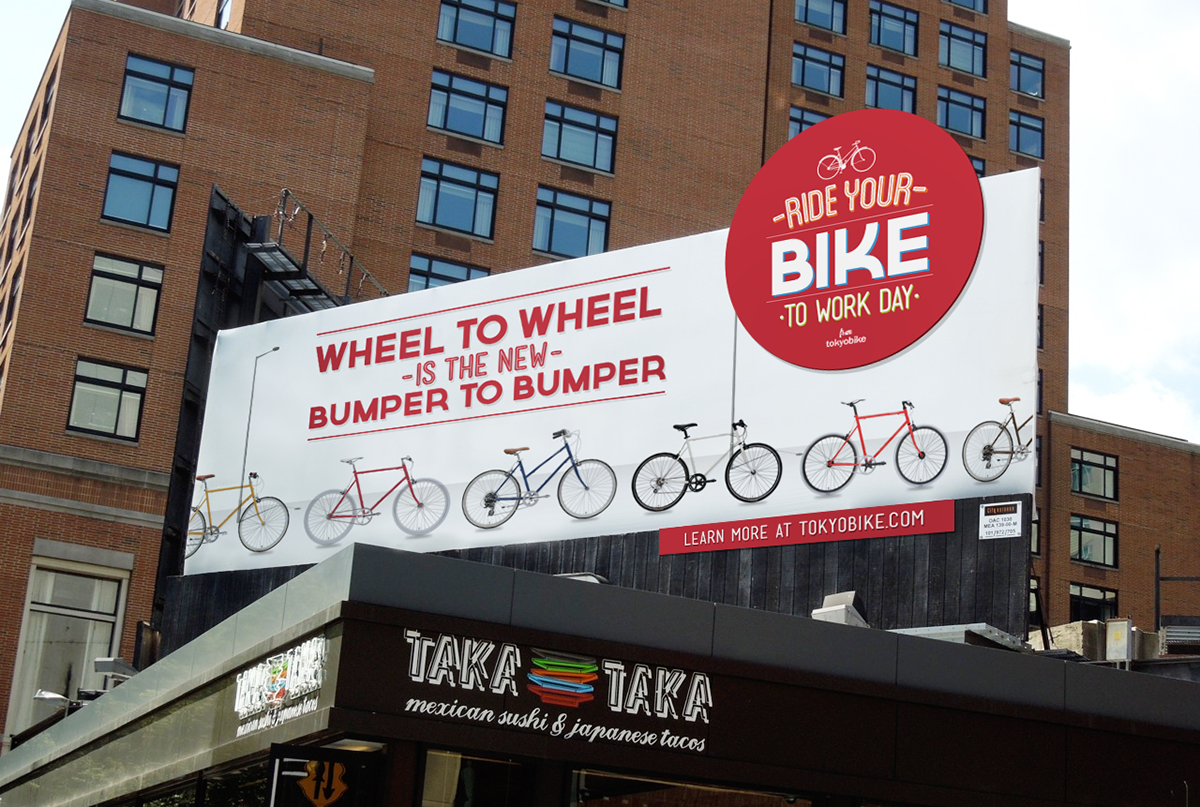 tokyobike ringling college student Bike Bicycle giveaway Ambient billboard mobile app campaign