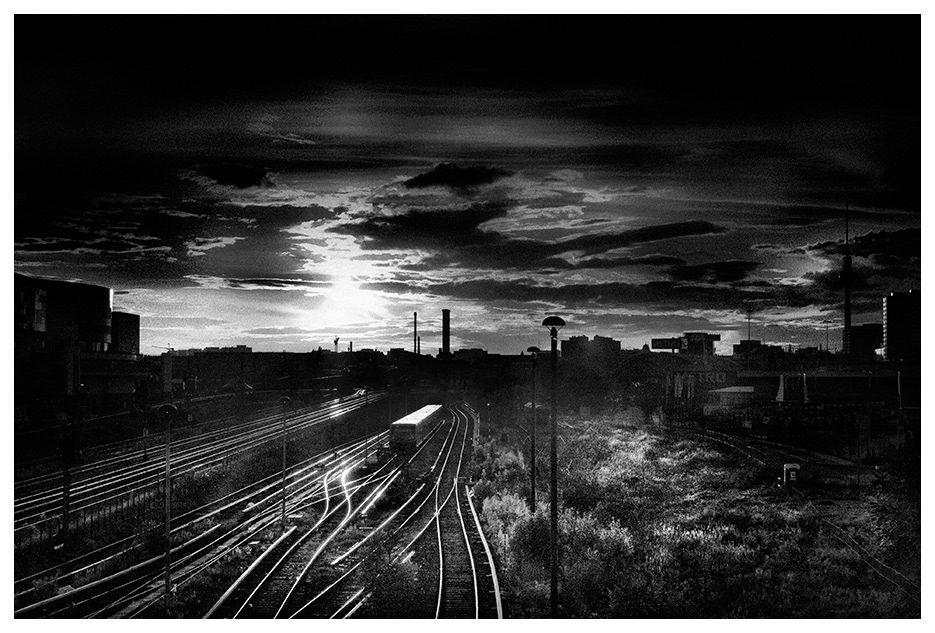 dark black and white graphic photography Urban