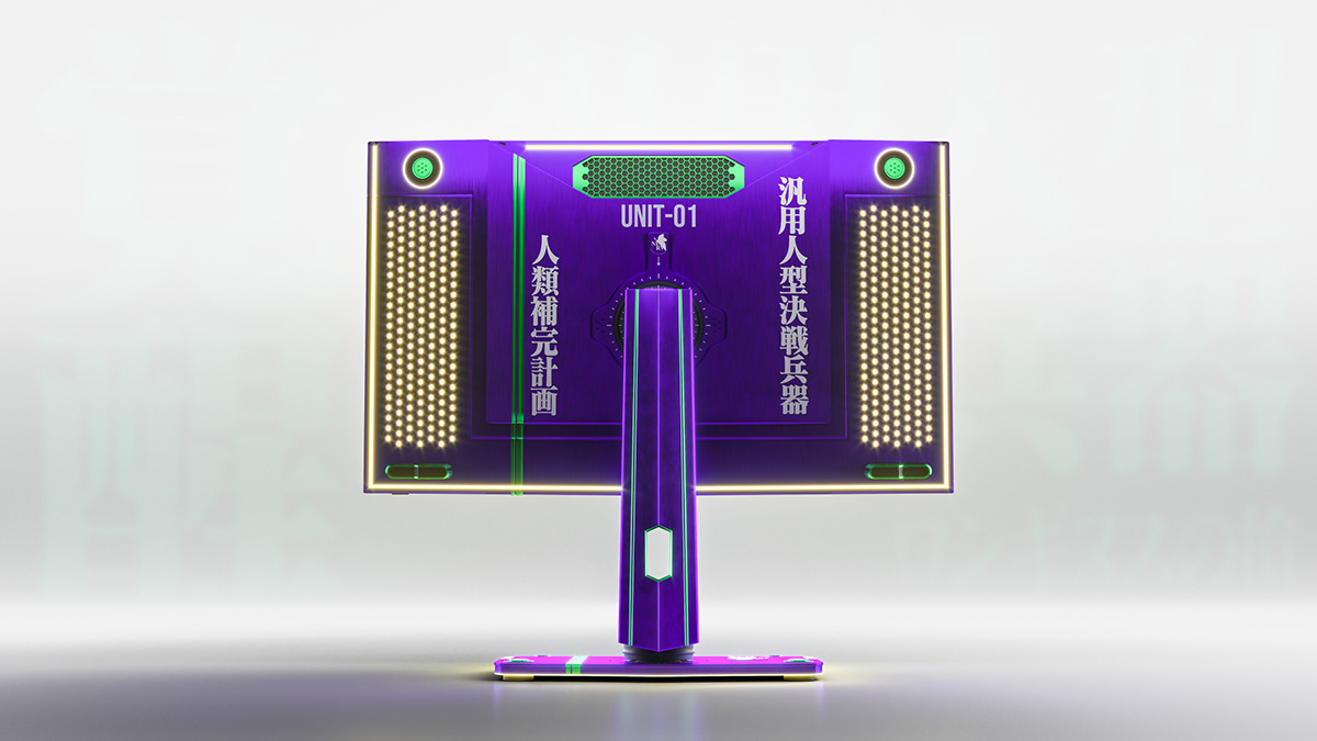 anime concept art concept design Gaming monitor MSI neon genesis evangelion product
