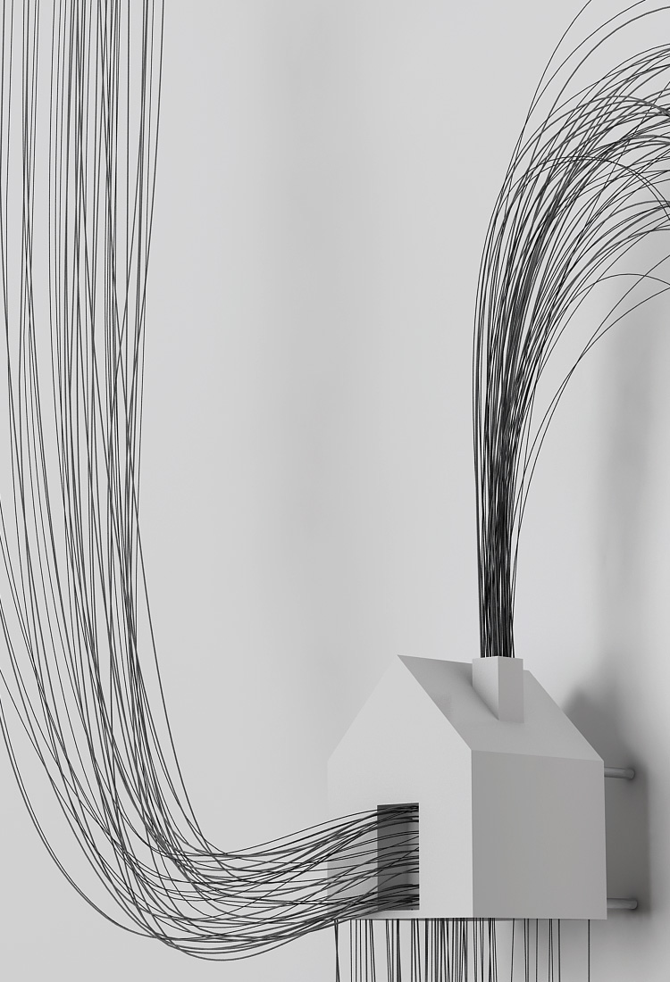 alambre escultura modelado dibujo wire light art contemporany