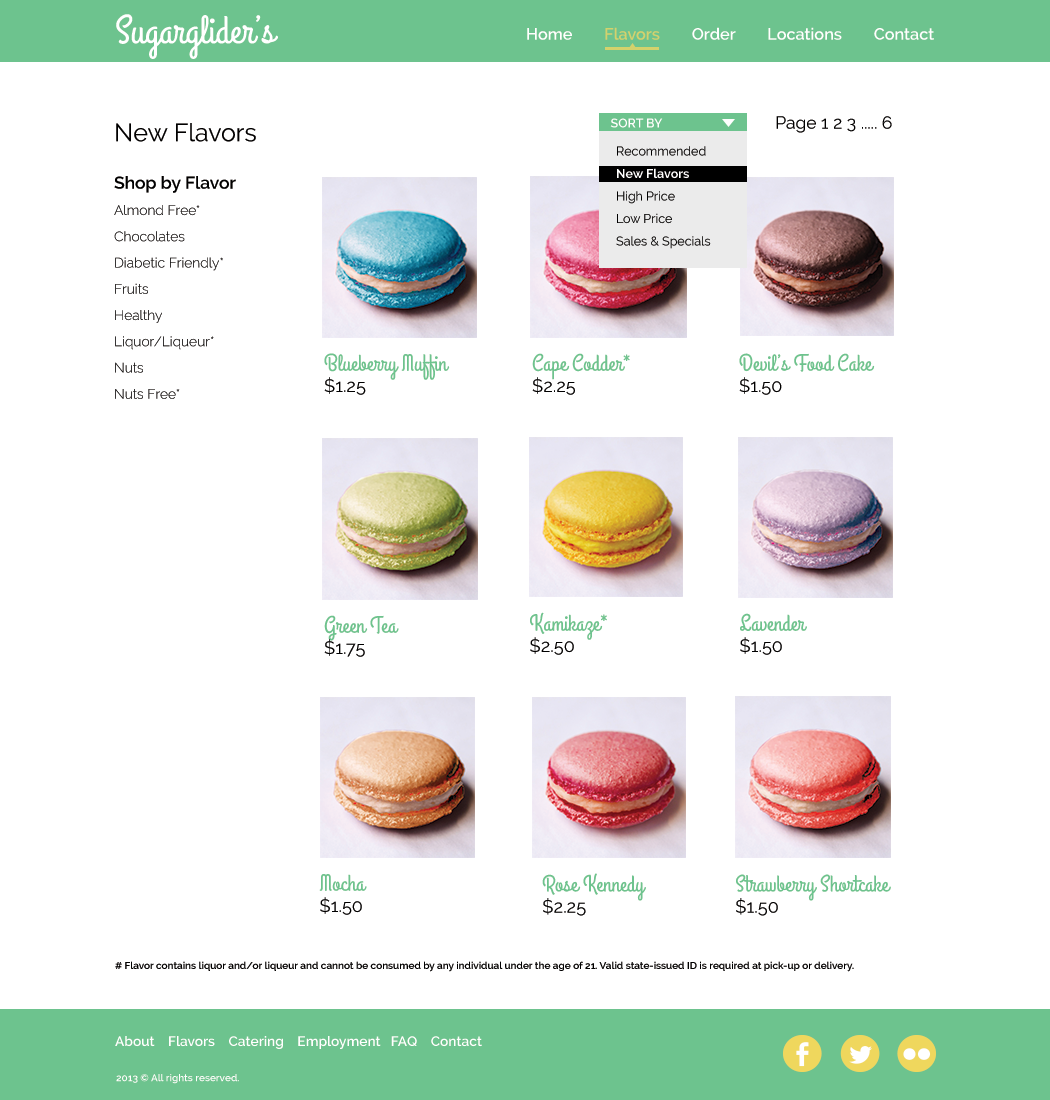 macaron Sweets bakery app green mobile Food  pastry dessert Customize French