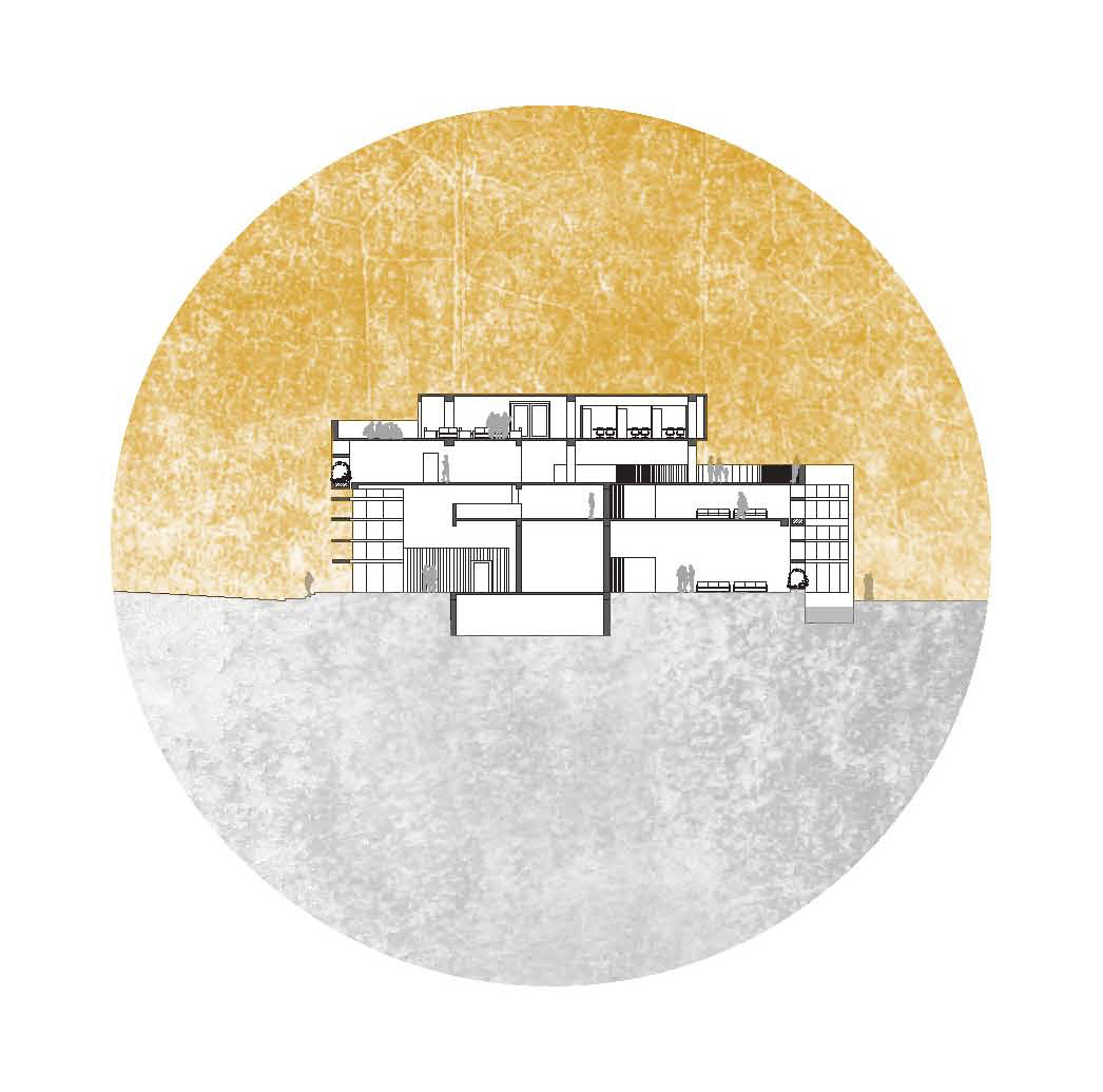 Le Corbusier  cultural center Chandigarh The Open Hand