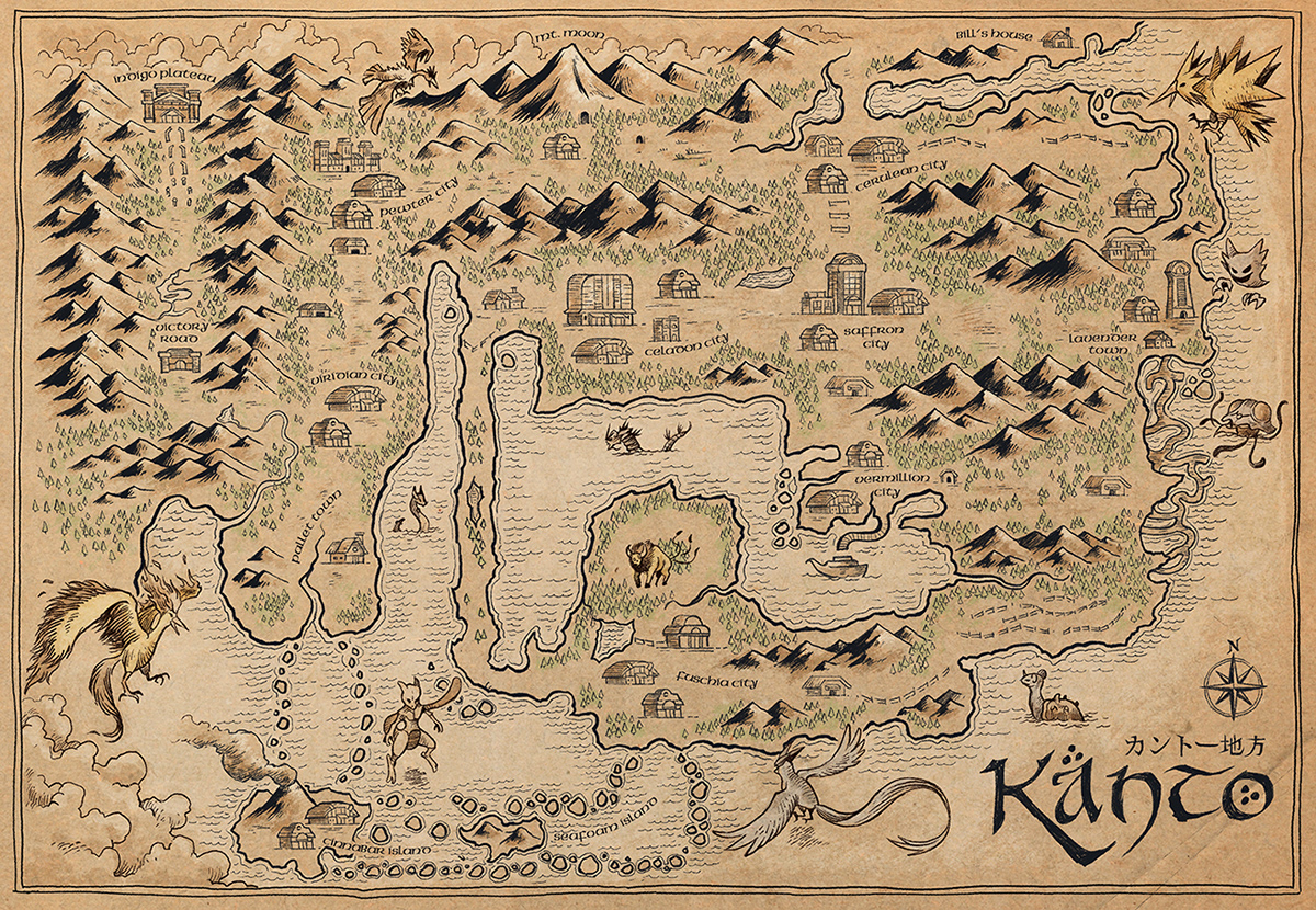 Kanto Map On Behance