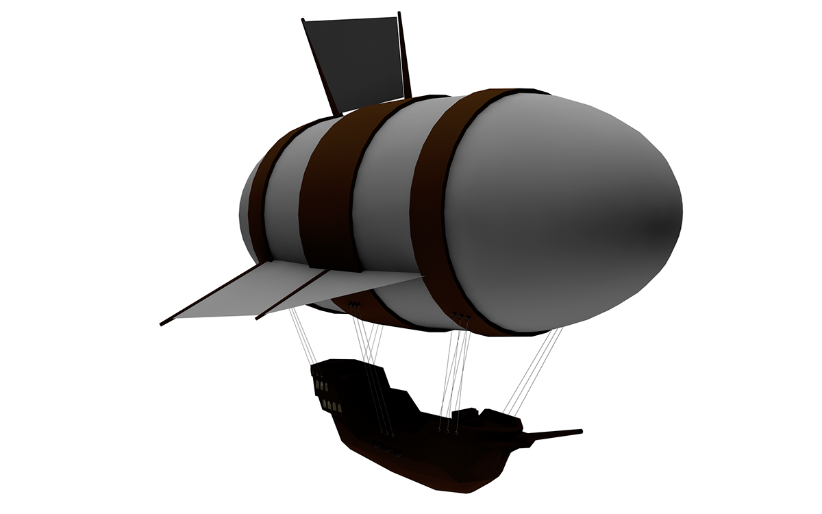 pirates blacksky animação AnimationLowPoly Low Poly 3D cinema 4d epic piratas Zeppelim zeppelin airship dirigivel balão canhão