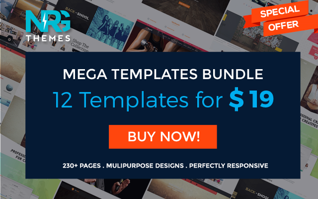 design Multipurpose Responsive HTML bundle Quality themeforest templates nrgthemes THEMES