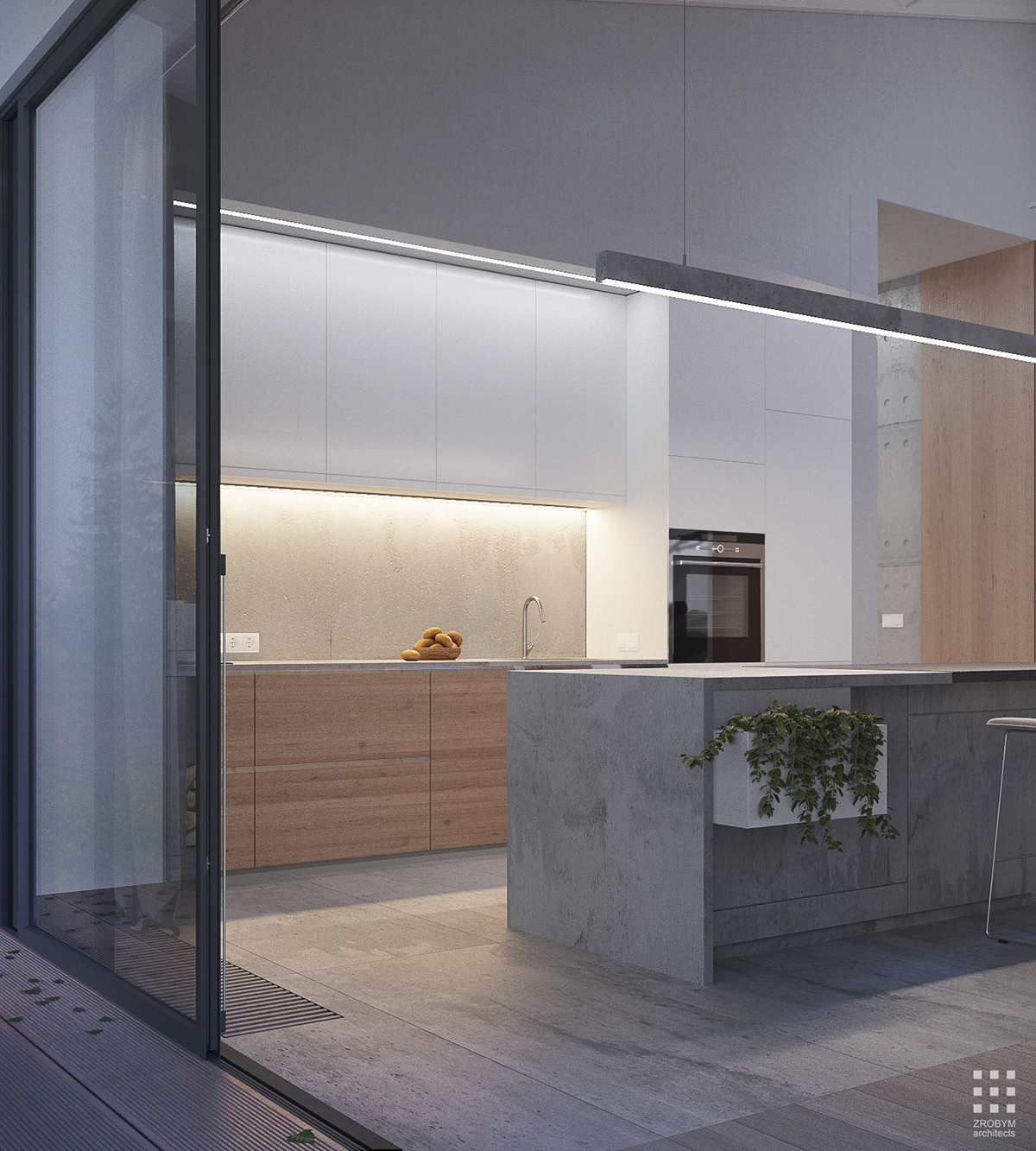 concrete Interior interiordesign concreteinterior 3D 3d max minsk belarus zrobym arhitects