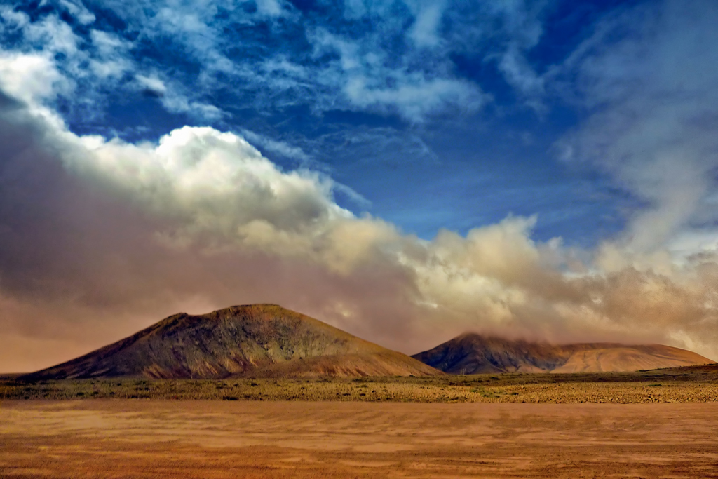 Fuerteventura mountains clouds islands Nature SKY textures