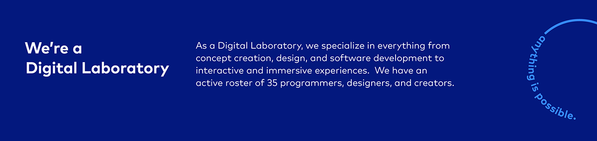 agency blue branding  digital Experience motion tech