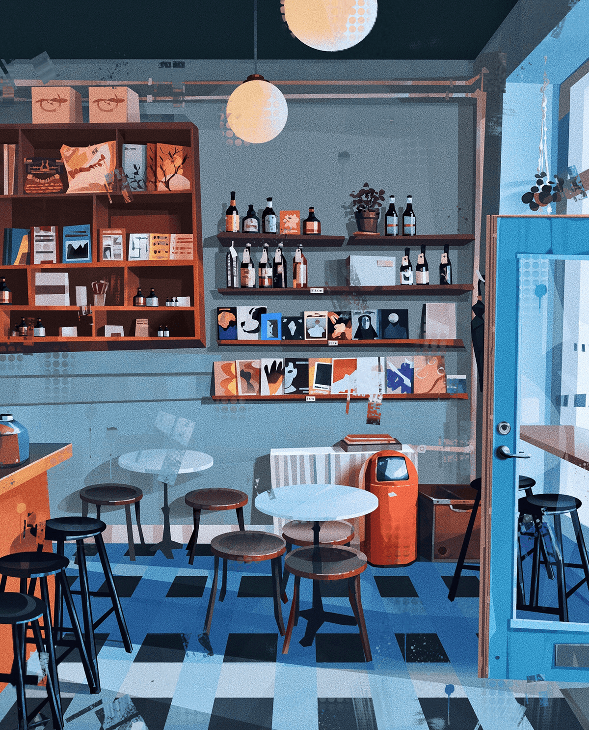 cafe concept interiordesing Practice