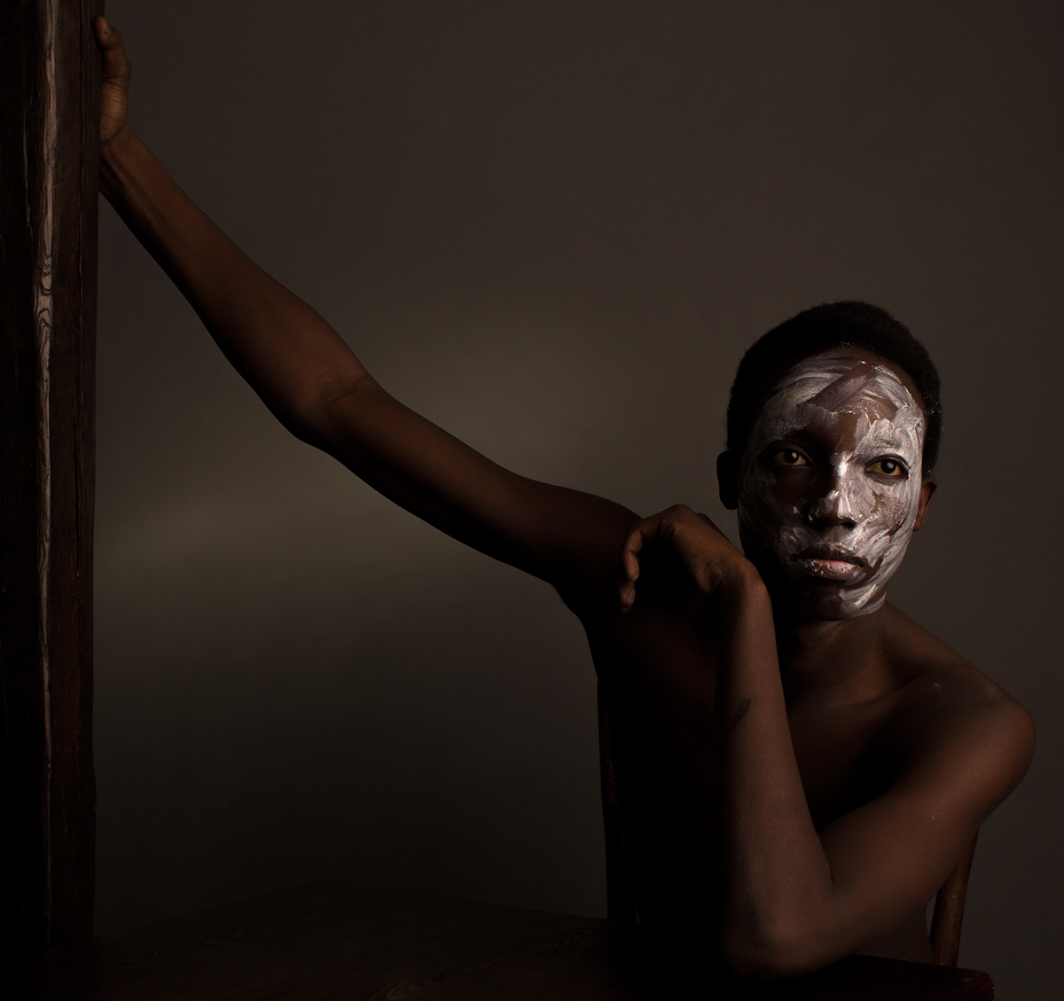 Afro American black nude sad photo vogue