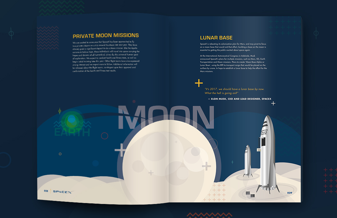 book design spacex Space  ILLUSTRATION  Editoral Design spacex book graphic design  innovation Layout