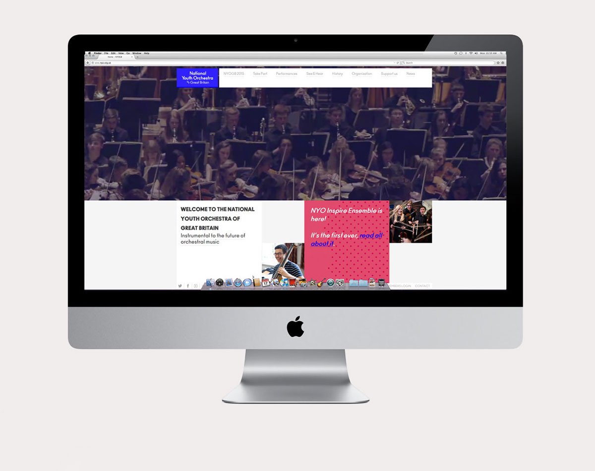 brand orchestra youth Dynamic passion empowering dots Logotype energy Classic vibrant ux/ui Layout poster Events