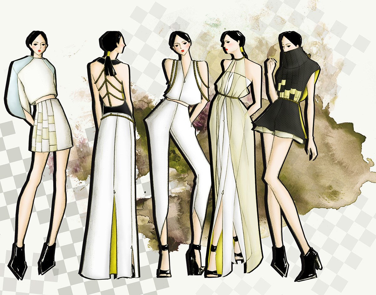 fashion design cad spring/summer collection fashion illustration fashion flats