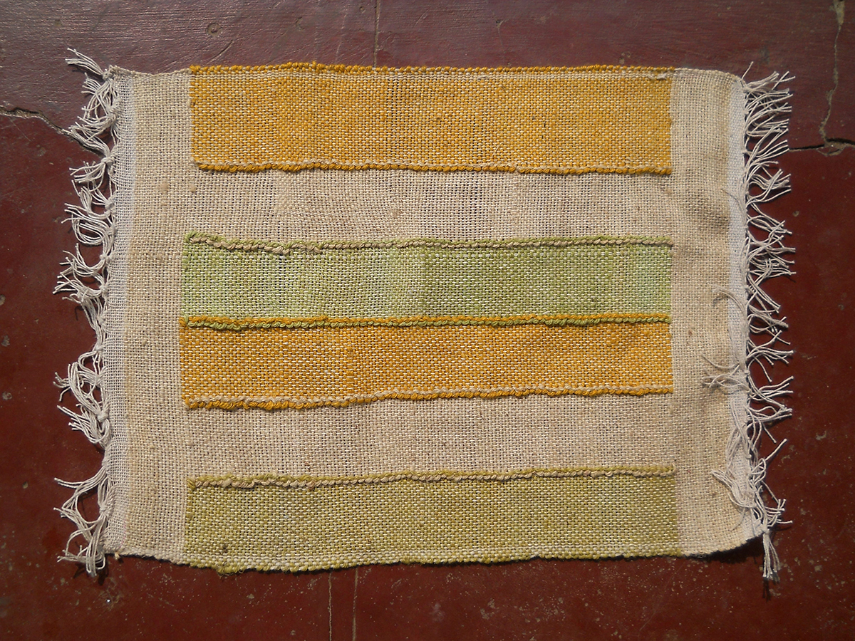 weave interlacing   jute Natural Dye mats