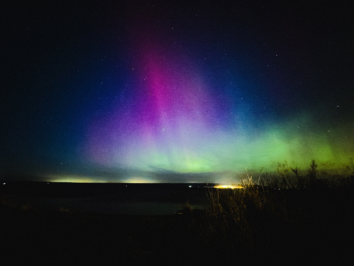 iphone ночь mobile photography Aurora Borealis звезды северное сияние фото на айфон