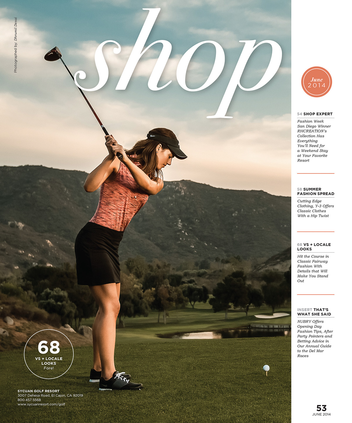 golf fairway Style editorial magazine print San Diego California golf course golf fashion