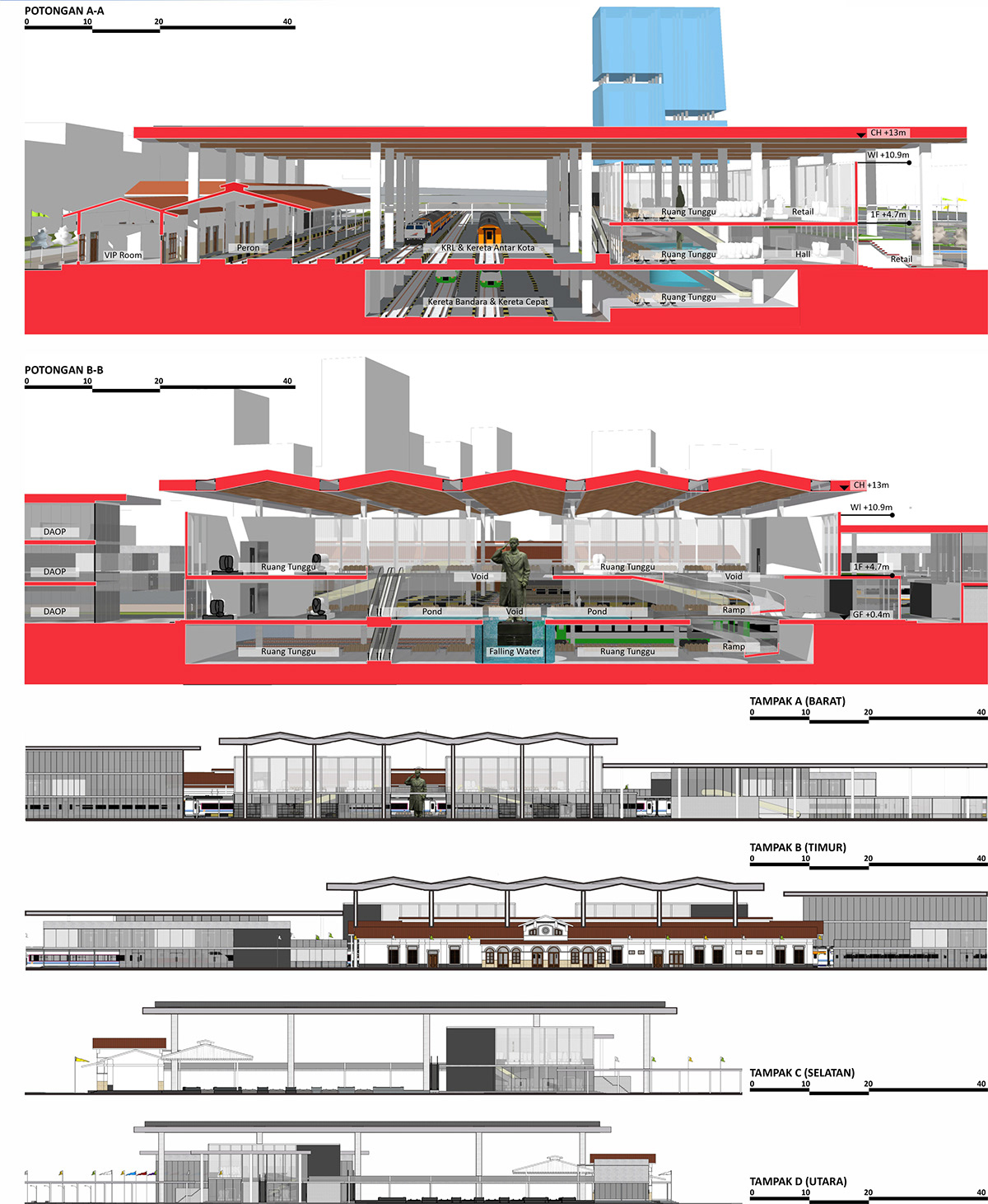 architecture Heritage Building heritage adaptive reuse indonesia lixil architecture competition Render visualization 3D