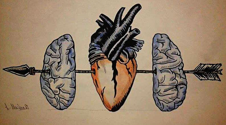 skewered organs heart brain arrow spray Kobra molotow markers wall decoration graphic