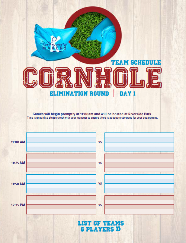 cornhole poster Tournament Email