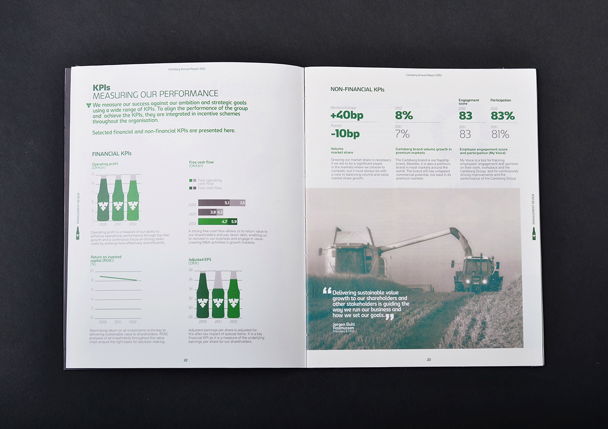 Carlsberg annual report beer SatisfAction green