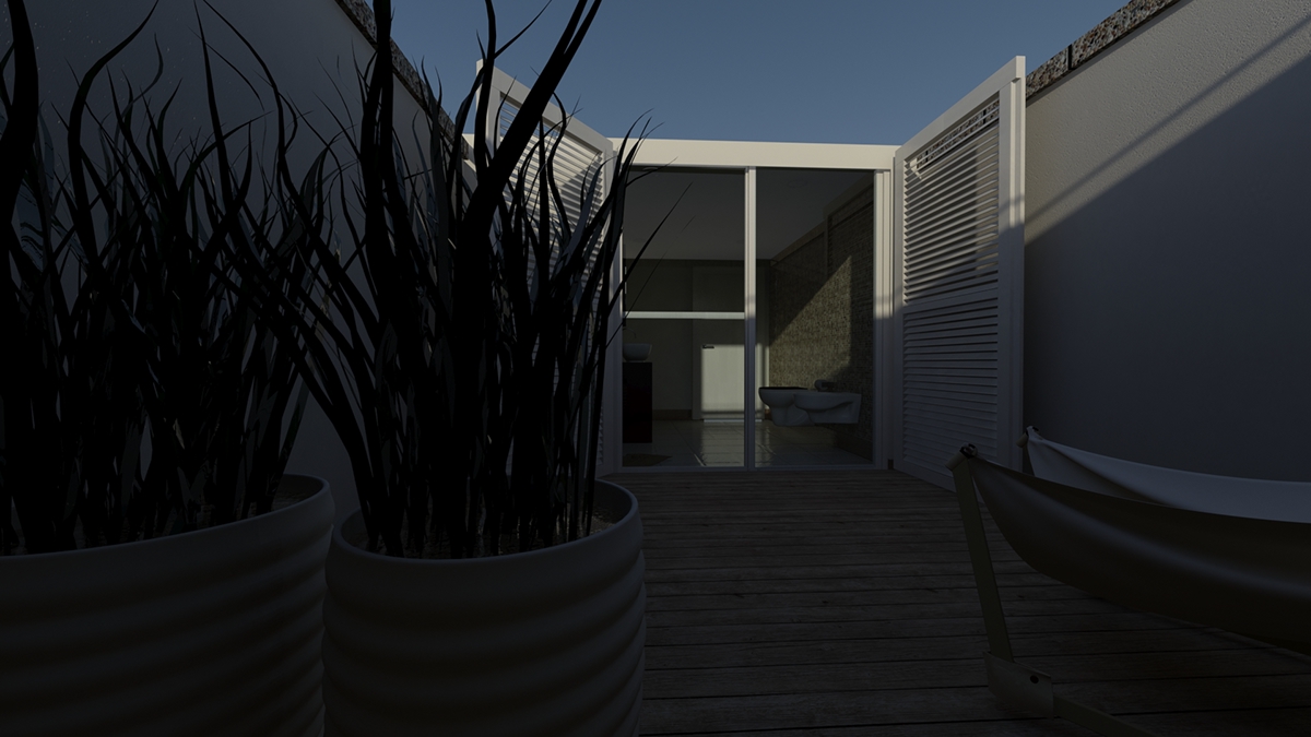 house design architectur on off 3ds max Iluminated Day night