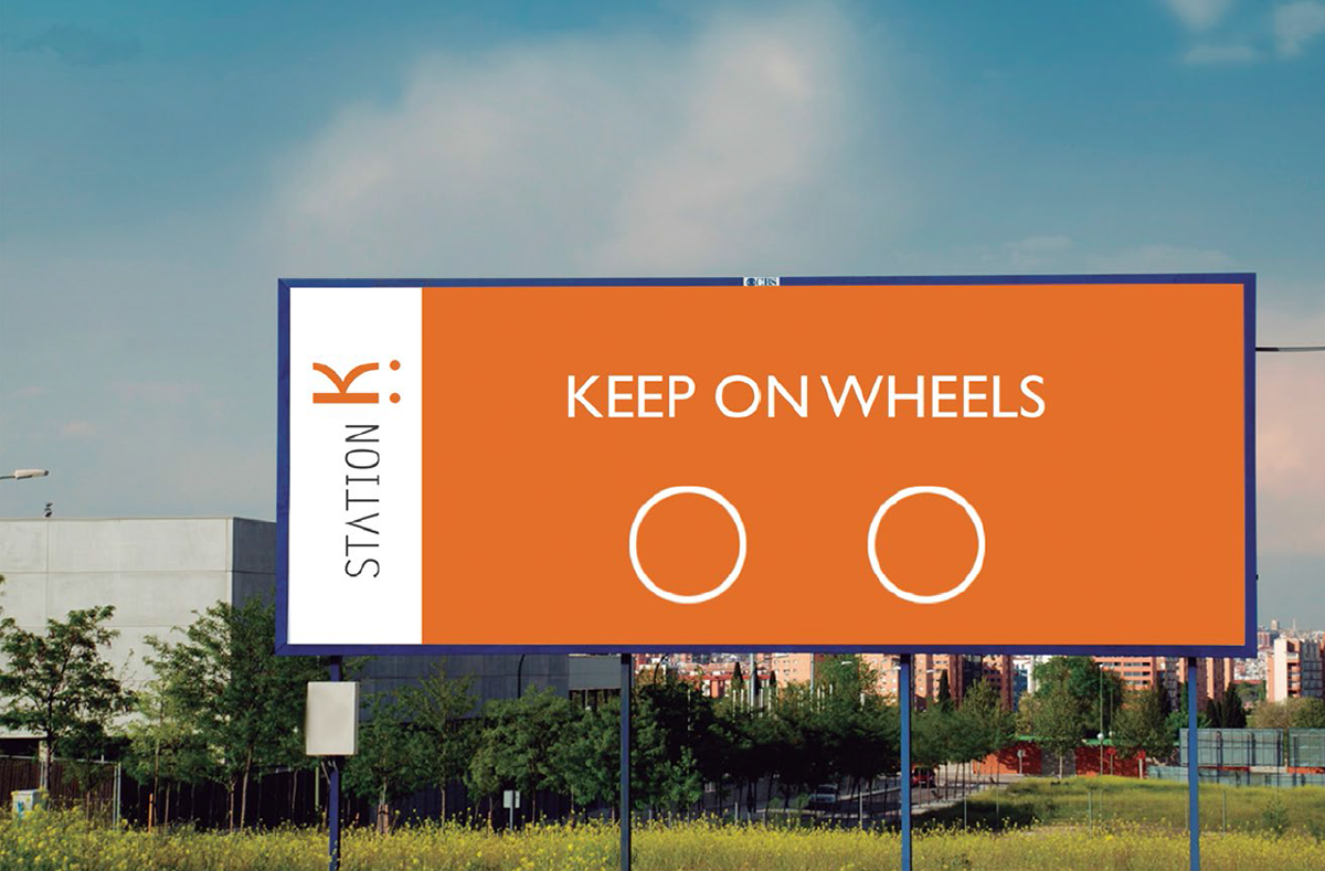 Transport sport STATION healthy wheels visual identity identidad visual Icon