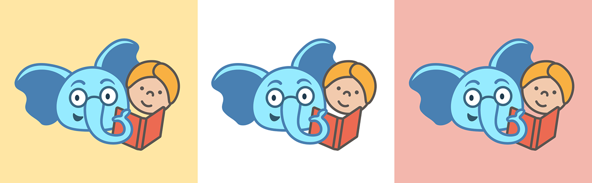 school logo elephant online school ILLUSTRATION  Mascot Character логотип персонаж Character design 