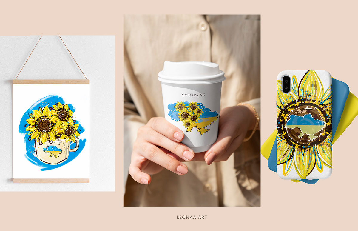 digital illustration illustrations sketch Sunflowers ukraine ukrainian ukrainian art ukrainian design