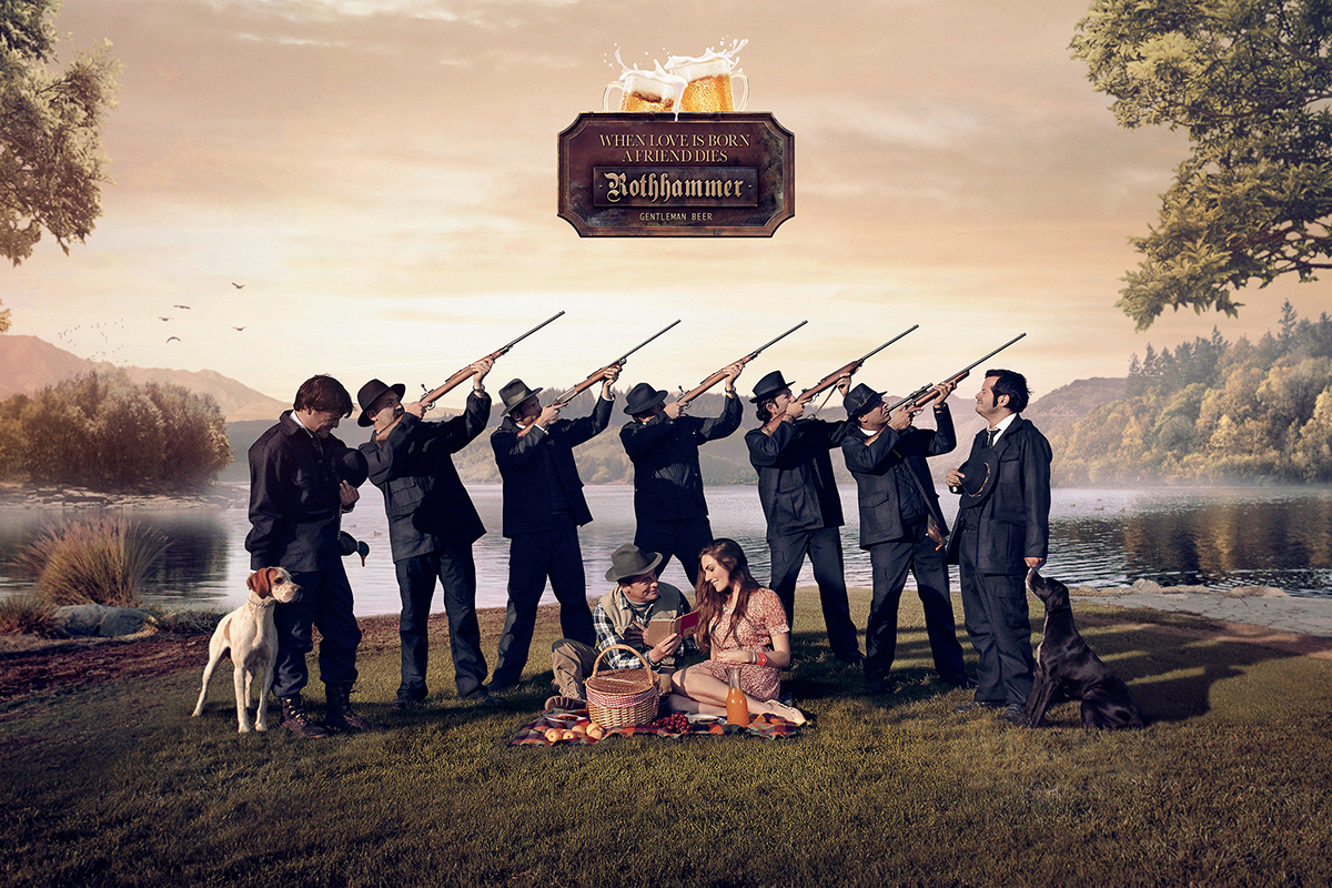 beer ads press Outdoor dies friend retouch prolam Y&R photo Fotografia