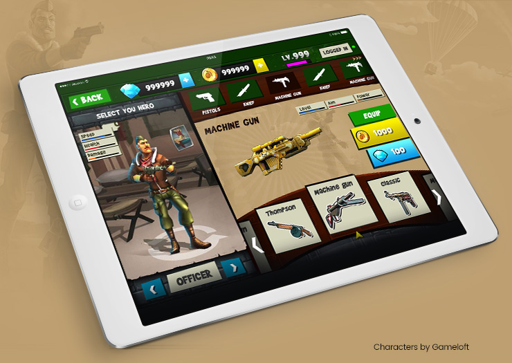 gamedesign UI ux Shooter mobile