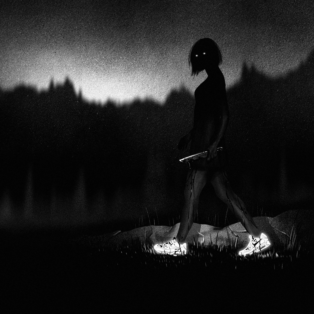Halloween inktober drawlloween Scary creepy spooky light shadow Drawing  black and white
