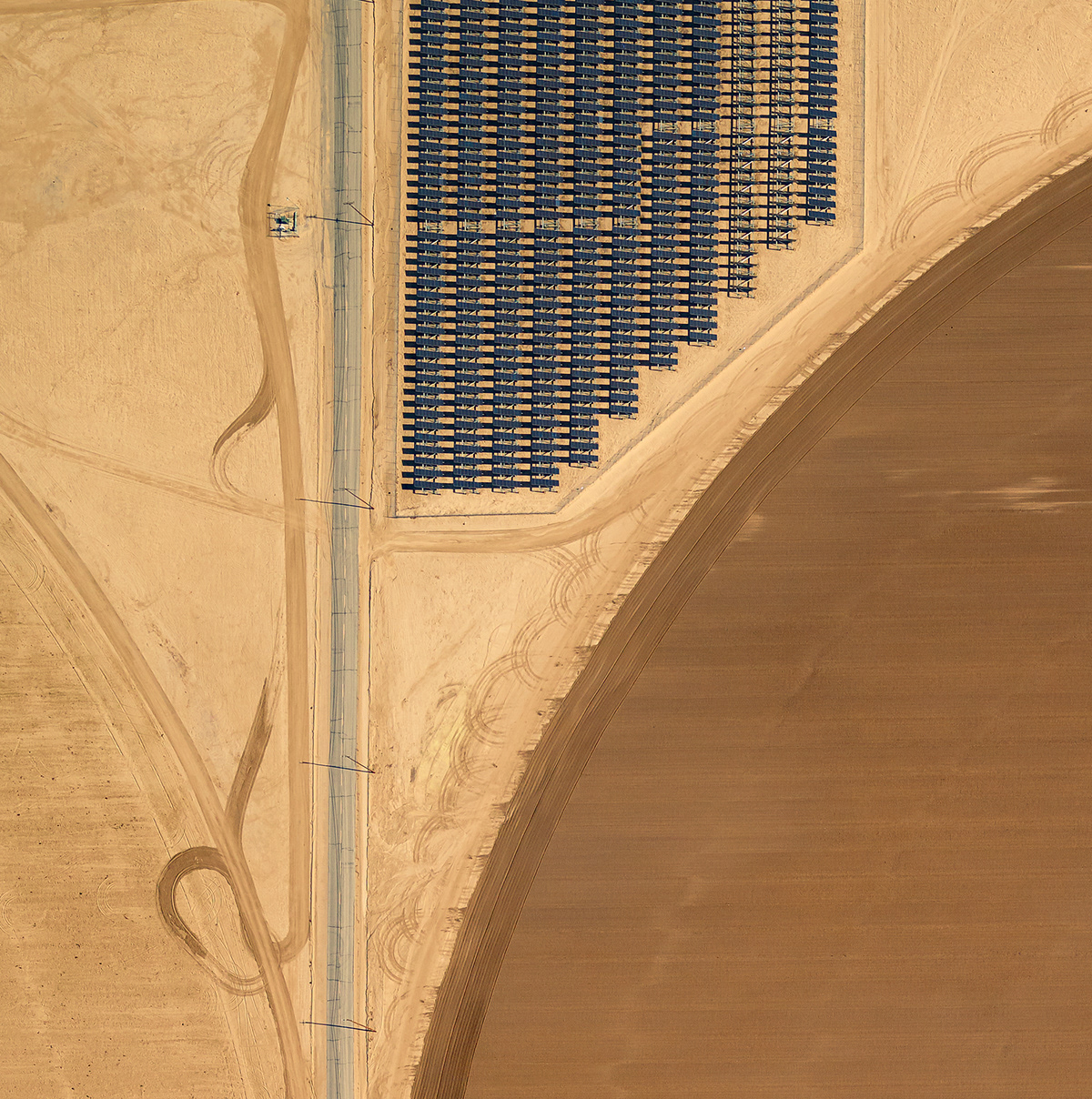 abstract Aerial desert farmland fine art Landscape medium format phase one scenic solar